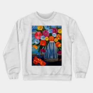 Flowers in the window Crewneck Sweatshirt